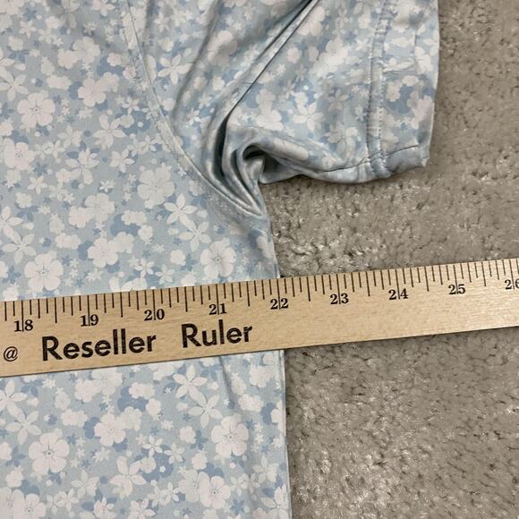 U.S. Open Polo Shirt Mens M 122nd The Country Club Golf Blue Floral Stretch - Picture 6 of 8